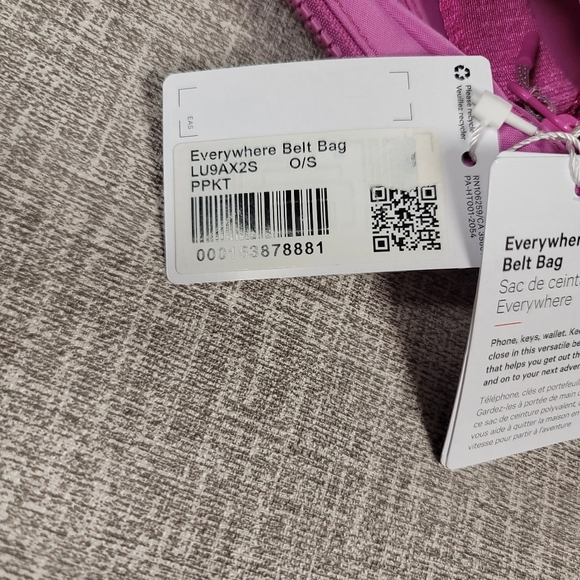 NWT RARE Lululemon Everywhere Belt Bag 1L Crossbody Pow Pink Tone Pak Purse - Picture 7 of 8